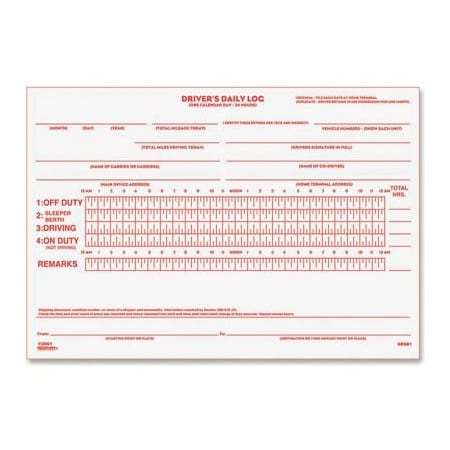 Rediform Rediform  Driver's Daily Log Book, 2-Part, 5-1/2" x 7-7/8", 31 Sets/Pad 6K681